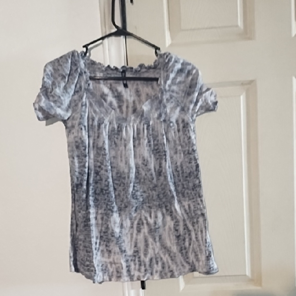 Women's Grey Patterned Top